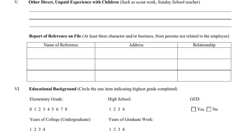 Step number 4 of filling out cfs 508