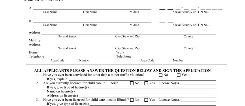 Step number 1 of filling out illinois cfs 597
