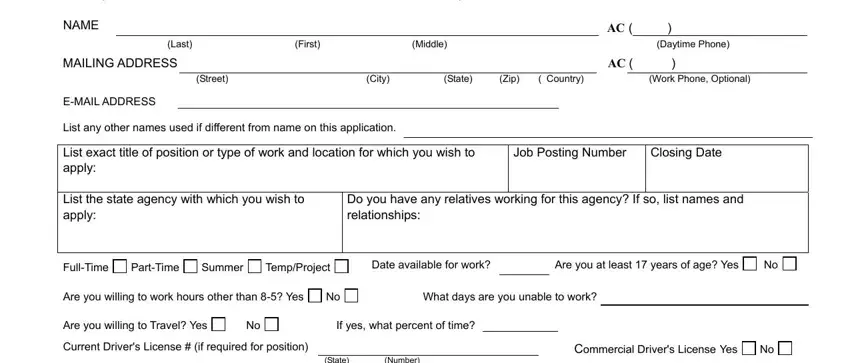 Writing part 1 in texas pers application printable