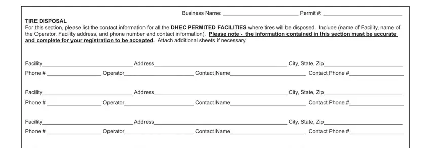 Filling out part 3 in Form Dhec 2711