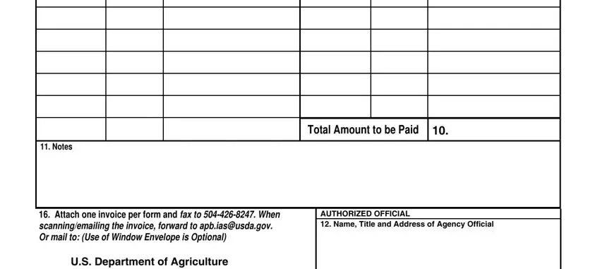 Attach one invoice per form and, Notes, and AUTHORIZED OFFICIAL  Name Title in farmers bill pdf