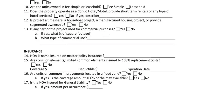 Filling out part 2 in condo certification