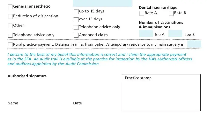 Dental haemorrhage, fee A fee B, and I declare to the best of my belief of download form gms3