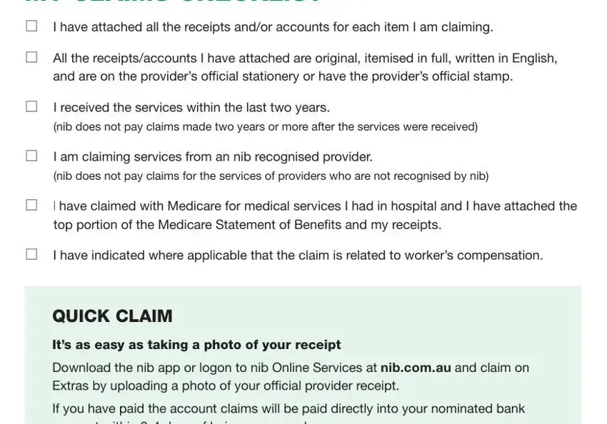 How you can complete nib claim form nz portion 3