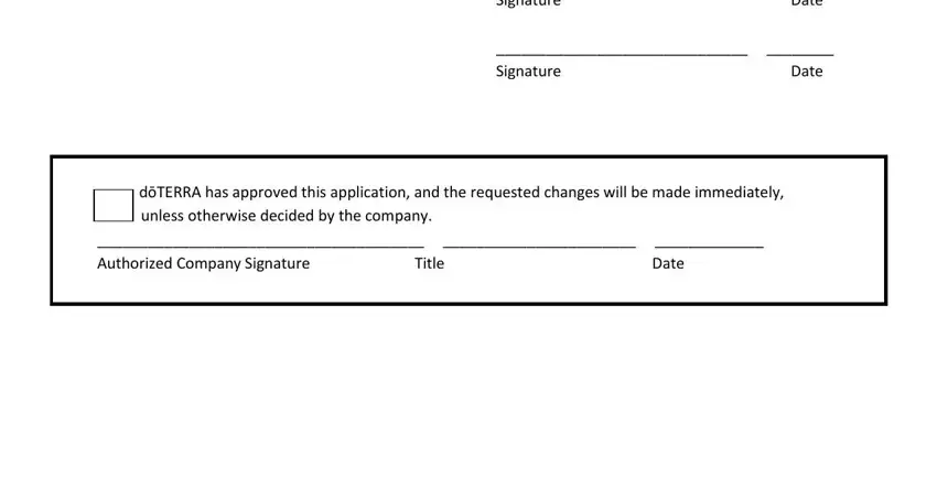 Stage number 4 in filling in doterra com placements