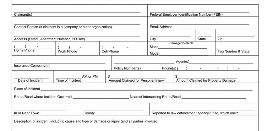 How one can fill in scdot form sample portion 1