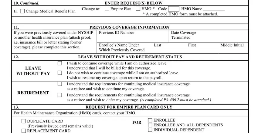 How you can fill out HBA portion 4