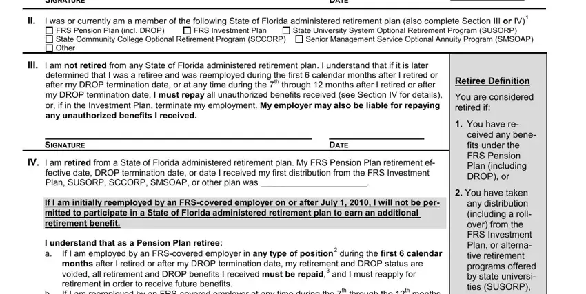 florida retirement system certification form conclusion process detailed (stage 1)