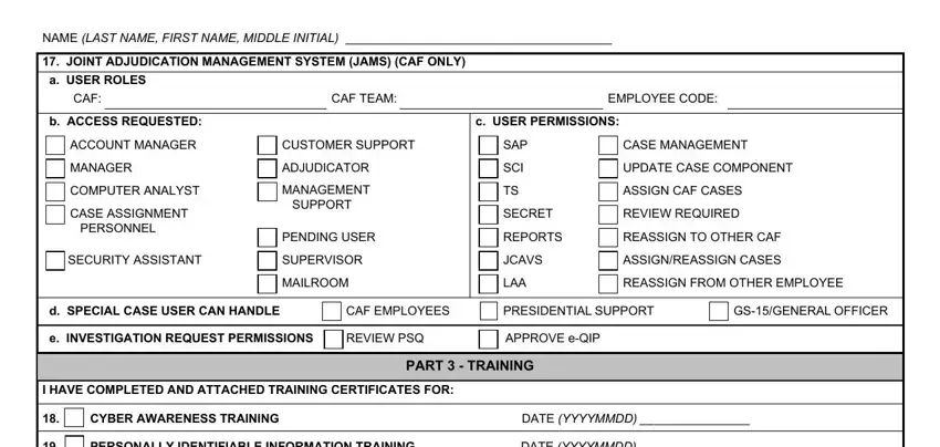 Filling out part 4 of 2020 dd 2962 form