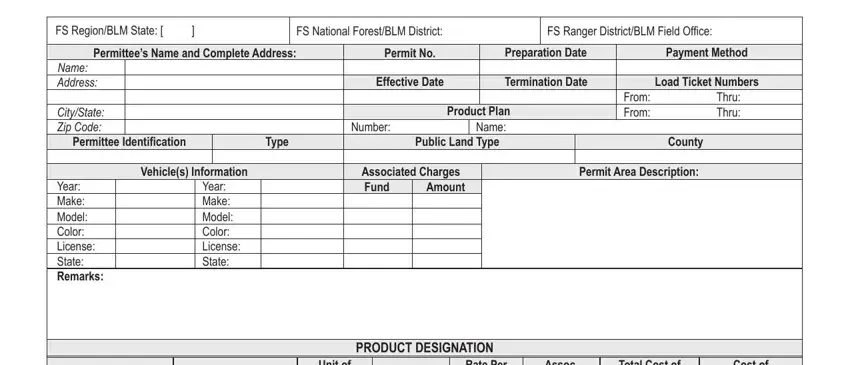 Step # 1 for filling in fs form 7600b fillable form