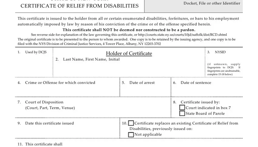 Stage number 3 in filling out from disabilities application printable