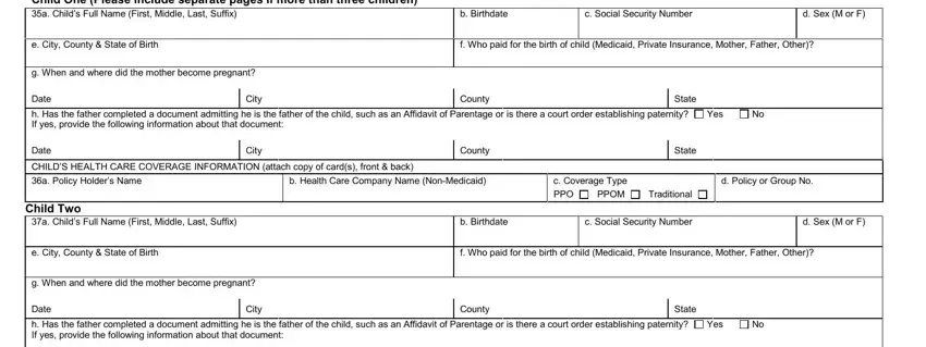 b Birthdate, Date, and Date in dhs 1202 form