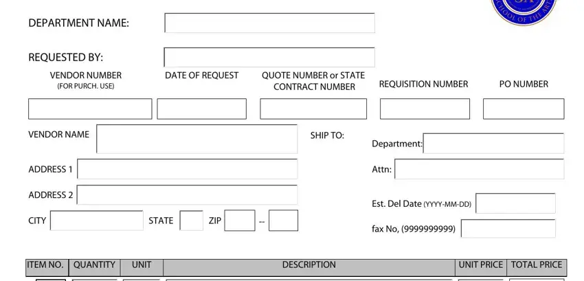 Learn how to fill out internal form of requisition part 1