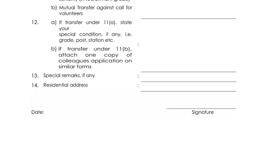 Filling in part 2 of railway on request transfer form pdf