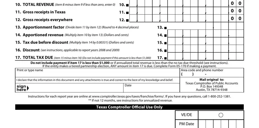 The right way to fill in Texas Form 05 169 portion 2