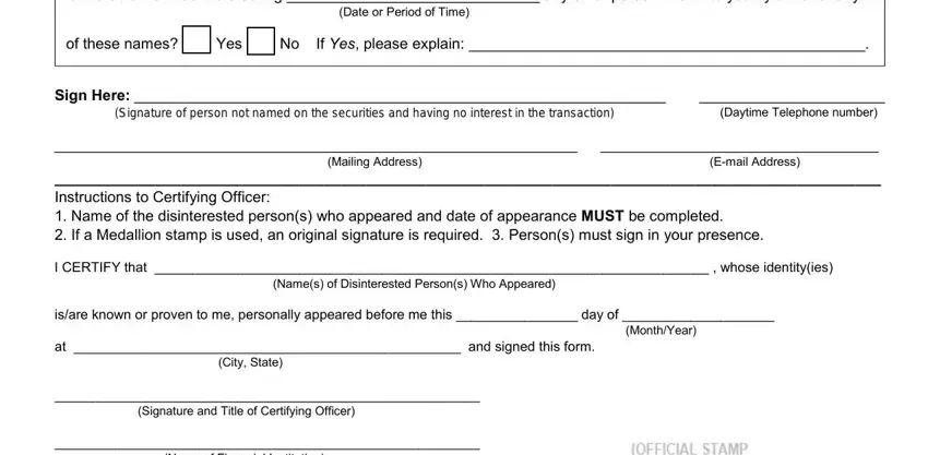 City State, I CERTIFY that   whose identityies, and MonthYear inside fs form 0385