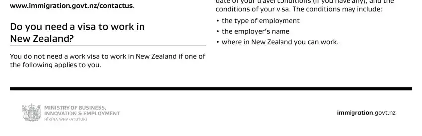 Step # 1 of filling out nz immigration form work visa