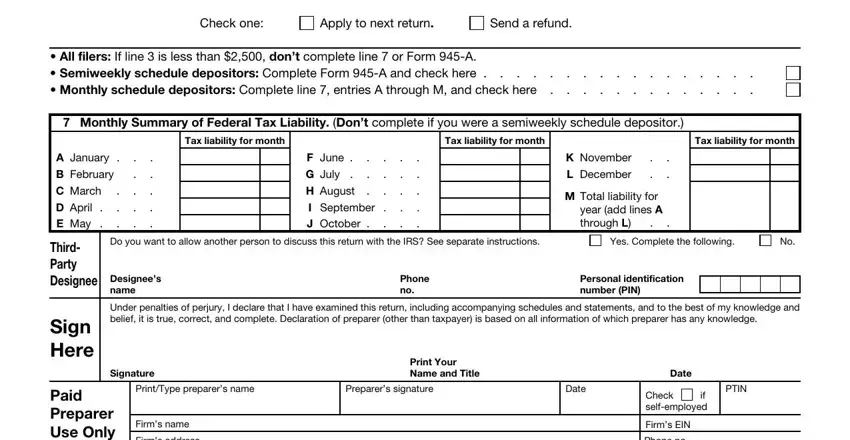 form 945 completion process described (portion 2)