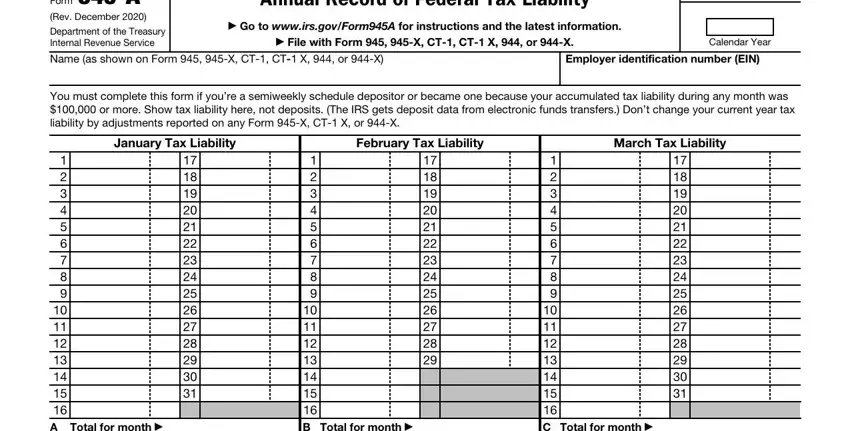 The right way to fill in irs form 945 a portion 1