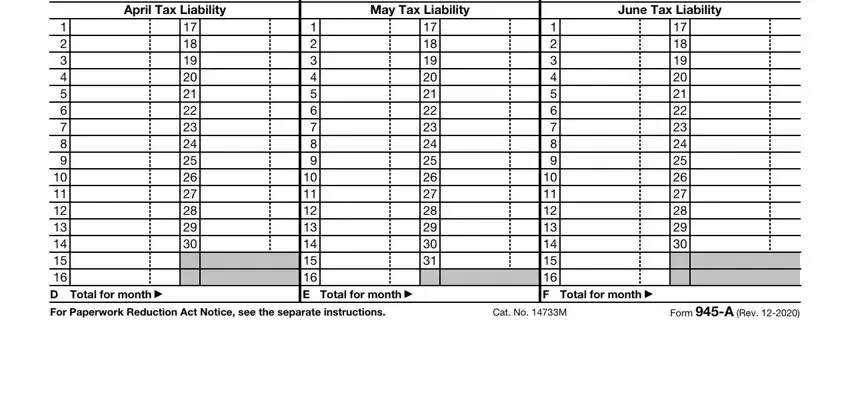 irs form 945 a completion process detailed (step 2)