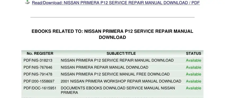 The best ways to prepare manual nissan primera p12 step 1