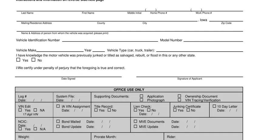 How one can complete iowa dot form 430031 portion 1