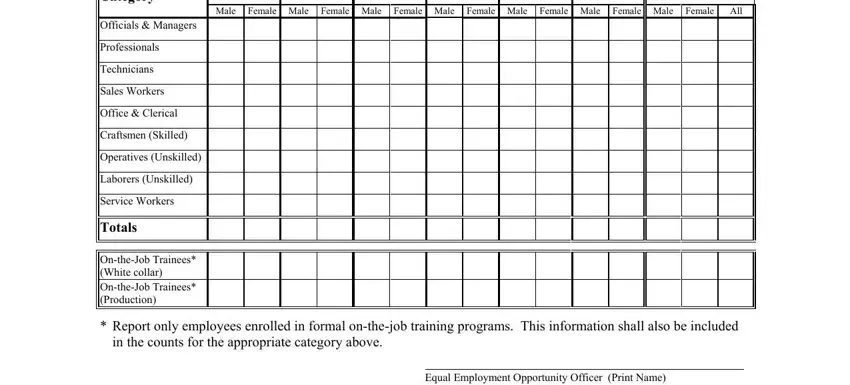 The way to fill out pha form eeo 1 step 2