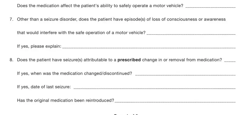 Writing part 2 of penndot medical form