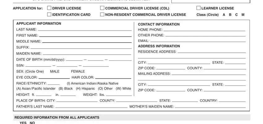 Find out how to prepare application for a drivers license stage 1