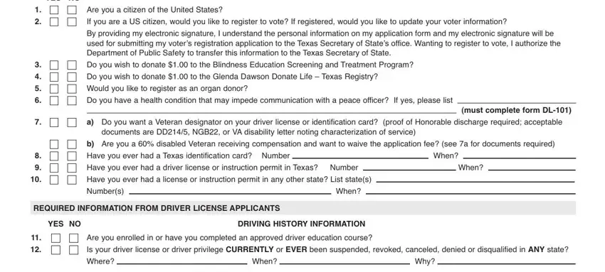 Learn how to fill in application for a drivers license stage 2