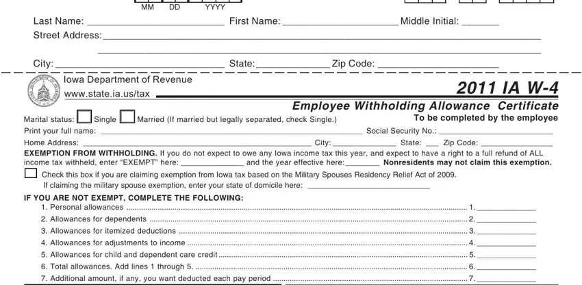 Step # 2 of submitting iowa w 4 2019