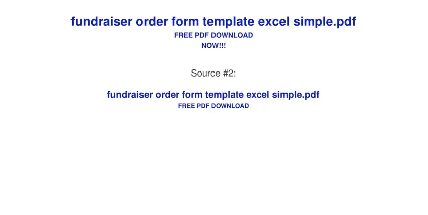 Ways to fill in blank fundraiser order form stage 1