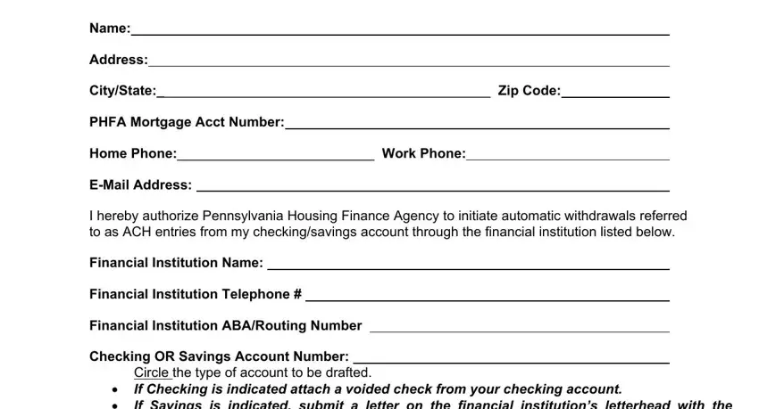 Step no. 1 for filling in Phfa Form 67