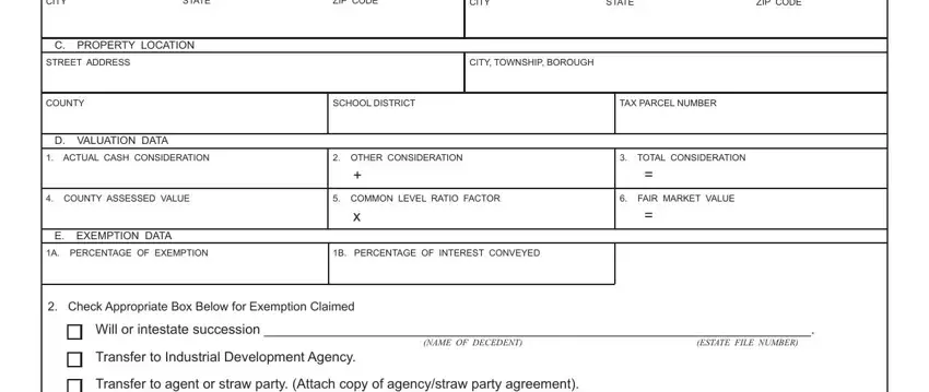 Completing segment 2 in philadelphia real estate transfer tax certification