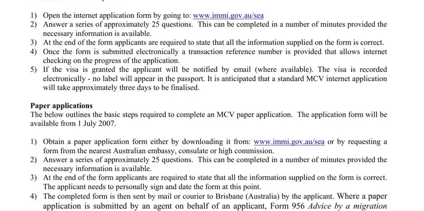 At the end of the form applicants, At the end of the form applicants, and form from the nearest Australian in mcv visa application online
