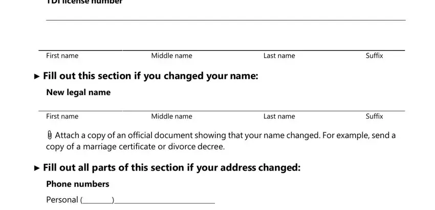Best ways to fill in name tdi license stage 1
