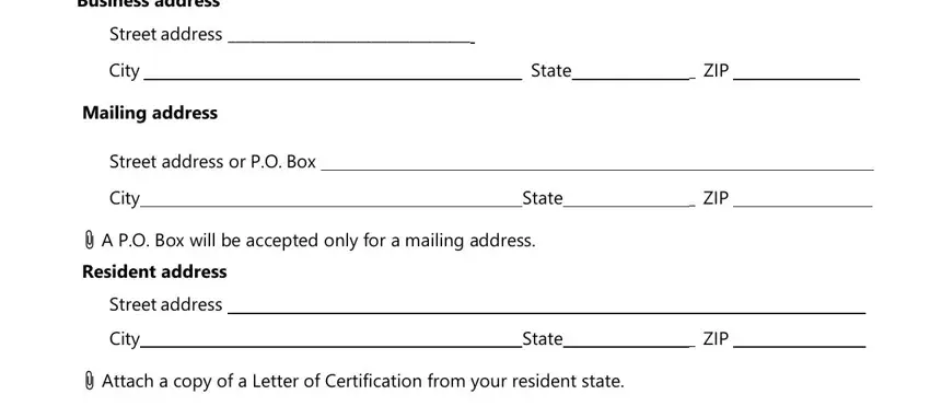 Part no. 3 of submitting name tdi license
