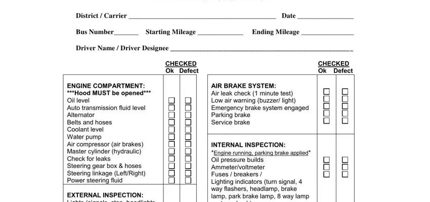 Best ways to complete bus inspection form part 1