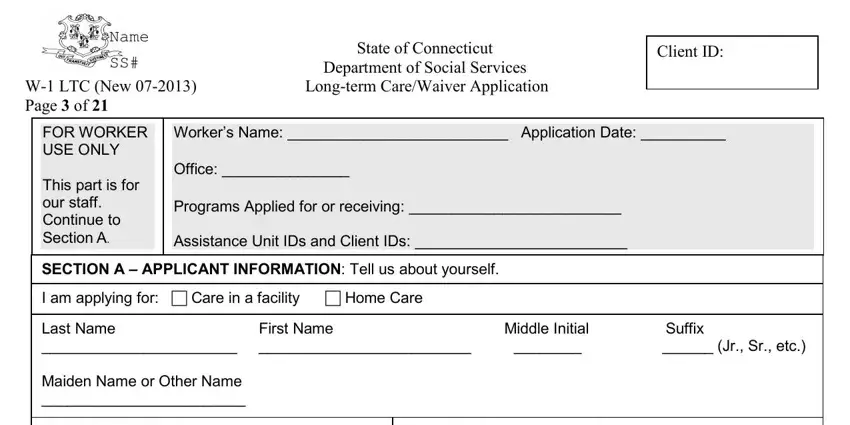 Writing part 4 in ct care application