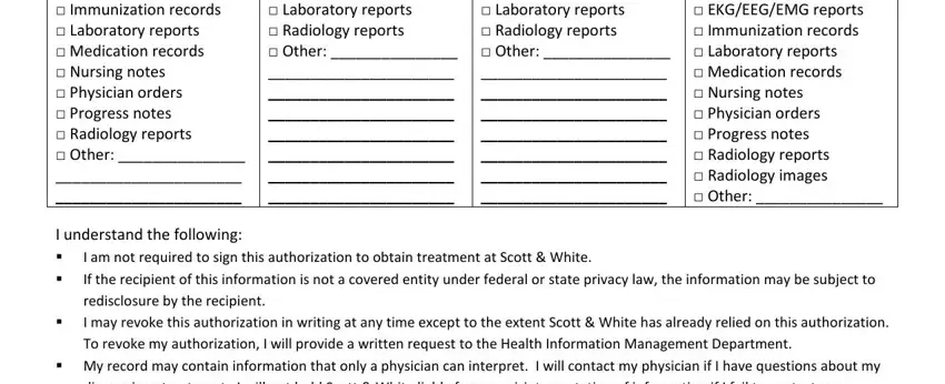 Filling in section 2 of baylor scott and white work excuse