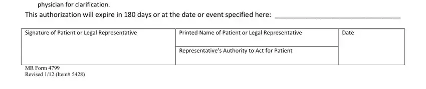 Date, MR Form  Revised  Item, and Signature of Patient or Legal in baylor scott and white work excuse