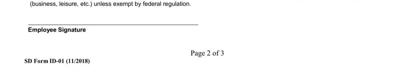 Stage # 4 for filling out atl security identification badge application