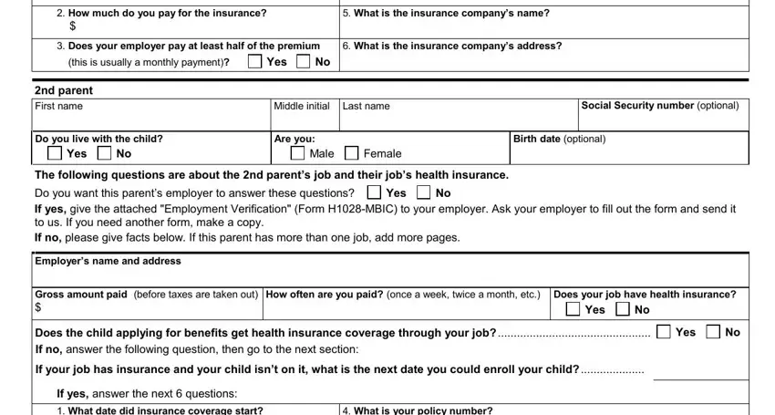 nd parent First name, Social Security number optional, and What is the insurance companys of h1200 texas medicaid application