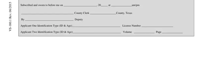 Stage # 3 for submitting state of texas common law marriage form