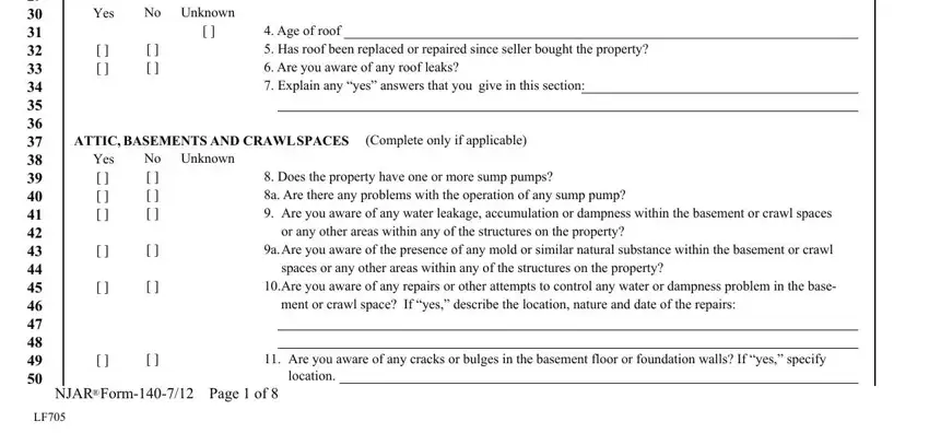 ment or crawl space If yes, Does the property have one or, and NJAR Form Page  of inside nj realtors form 140 10 2019