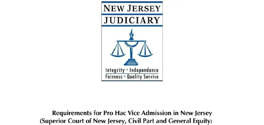 Stage number 1 for completing usdc nj pro hac vice motion