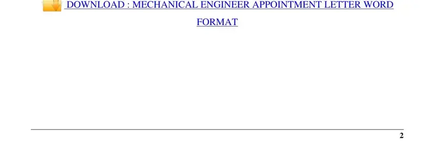 Filling in section 1 of appointment letter for mechanical engineer pdf