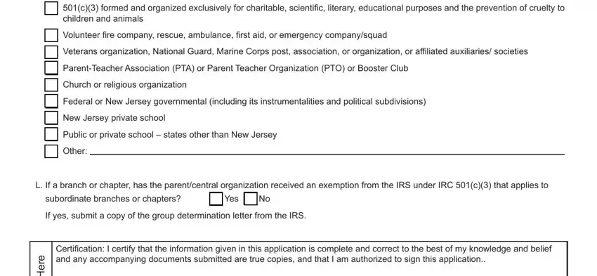 Other, L If a branch or chapter has the, and c formed and organized exclusively inside new jersey st 5 exempt form