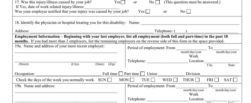 Part number 3 for filling out nj form disability