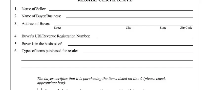 Find out how to complete resale washington certificate step 1
